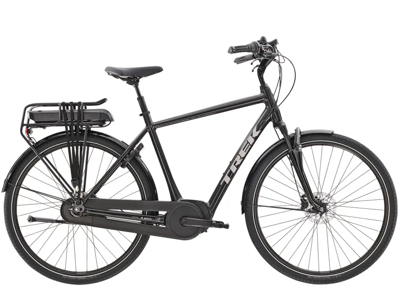 TREK District+ 4 500Wh Electric Hybrid Bike in Dnister Black